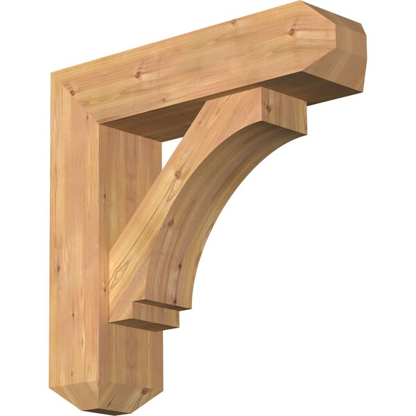Ekena Millwork Imperial Craftsman Smooth Bracket w/ Offset Brace, Western Red Cedar, 7 1/2"W x 28"D x 28"H BKT0806X28X28IMP04SWR - main